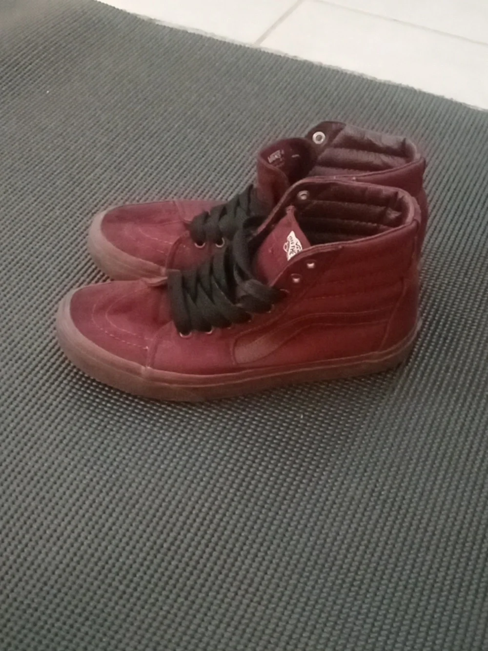 Burgundy High-Top Sneakers - Casual Comfort
